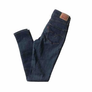 Levi Strauss Skinny Jeans SZ 26 X 30 Blue Dark Wash 721 High Waisted Rise Denim